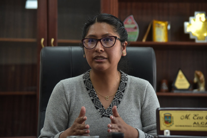 Eva Copa, alcaldesa de El Alto. (Foto: La Razón).